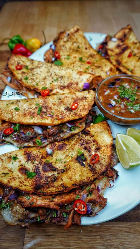 Birria Chicken Tacos Recipe, Jerk Chicken Dinner Ideas, Jerk Chicken Empanadas Recipe, Jerk Chicken Quesadilla Recipes, Jerk Chicken Sliders, Jerk Chicken Quesadilla, Jerk Chicken Tacos Recipe, Jerk Chicken Wraps Recipe, Biria Taco Chicken