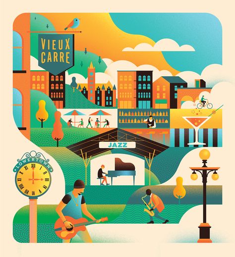 Twin Cities Jazz Festival on Behance Jack Daly, Work Illustration, Desain Editorial, Inspirational Illustration, Design Illustrations, Foreign Affairs, House Illustration, City Illustration, Illustration Graphic