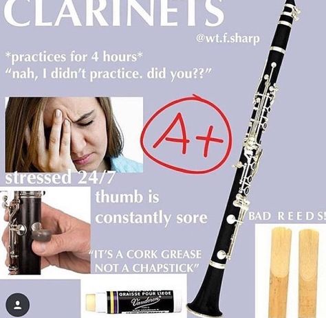 Marching Band Clarinet, Clarinet Memes Humor, Band Kandi, Clarinet Jokes, Clarinet Aesthetic, Marching Band Aesthetic, Clarinet Humor, Marching Band Jokes, Marching Band Memes