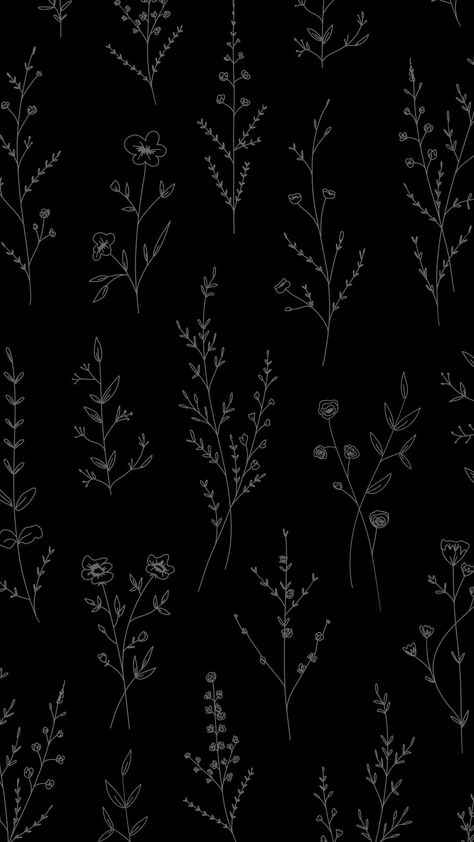 Black Boho Aesthetic Wallpaper, Black Screen Wallpapers Aesthetic, Best Iphone Home Screen Wallpaper, Flowers Phone Background, Ipad Wallpaper Western Aesthetic, Home Screen Wallpapers Black And White, Dark Coloured Wallpaper, Simple Flower Background Wallpapers, Dark Aesthetic Backgrounds For Iphone