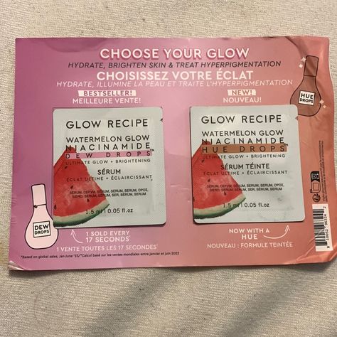 Hue Drops, Glow Recipe Skincare, Glow Recipe Watermelon, Luxury Stuff, Watermelon Glow, Preppy Things, Sephora Skin Care, Serum Face, Glow Recipe