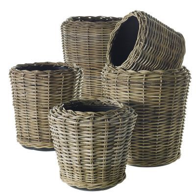 Baskets | Accent Decor Farmhouse Basket, Wholesale Decor, Rattan Planters, Wicker Planter, Planter Basket, Urn Planters, Basket Planters, Rattan Basket, Beachcrest Home