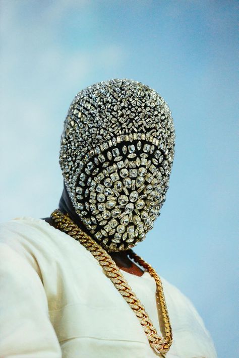 Yeezy in Paris Kanye West Mask, Yeezus Kanye, Yeezus Tour, Kanye West Yeezus, Bling Fashion, Rave Accessories, Music Pics, Rap Aesthetic, Cover Art Design