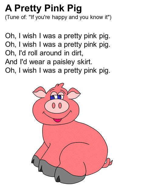 Piggy Quotes, Preschool Fingerplays, National Pig Day, Farm Songs, Kindergarten Poems, Preschool Farm, Farm Theme Preschool, Songs For Toddlers, Phonics Song