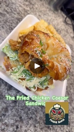 2.3K views · 12 reactions | Fried Chicken Ceasar Sandwich Yummy!!!
Recipe at @kiaindakitchen 

#friedchickencaesarsandwich #friedchicken #ceasarsalad #chickenceasar #crossiant #sandwich #lunchidea #lunchinspo #lunchinspiration 
#dinnerideas #dinnertonight #easyrecipeideas #easydinner #yummydinner #yummyfood #chickenwings #deliciousdinner #deliciousfood #momswhocook #womenwhocook #dadswhocook #menwhocook #foodie #foodiegram #foodies  #homemadecooking #cookingathome #homemadedinner #atlanta #homemadecooking | FoodieBawse Crossiant Sandwich, Lunch Inspiration, Homemade Dinner, 30 Minute Meals, Dinner Tonight, Fried Chicken, Yummy Dinners, Chicken Wings, Cooking Tips