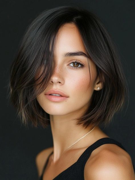 Chic Bob Haircuts for Fine Hair: Volume and Style Short Bob No Layers, Short Modern Haircuts For Women, Bob Textured Haircut, Bob For Fine Straight Hair, Asian Haircut Medium, Jawline Bob Haircut, Short Brunette Hair Bob, Extra Short Bob, Styling Short Bob