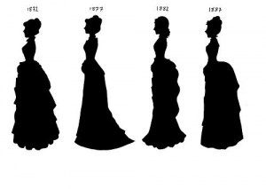 i always find myself losing references like this when i actually want them #victorian #bustles #costumes Victorian Era Fashion, Fashion Timeline, Bustle Dress, Fashion Silhouette, Victorian Steampunk, Victorian Clothing, Historical Costume, Moda Vintage, Dress Silhouette