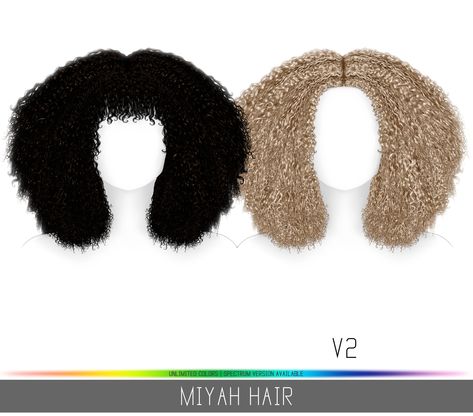 Simpliciaty's Miyah Hair - The Sims 4 Create a Sim - CurseForge Cc Folder Sims 4, Hair Sims 4 Cc, Afro Hair Sims 4 Cc, Sims 4 Afro Hair, Sims 4 Curly Hair, Ts4 Hair, Sims 4 Cheats, Alpha Cc, Sims 4 Tsr