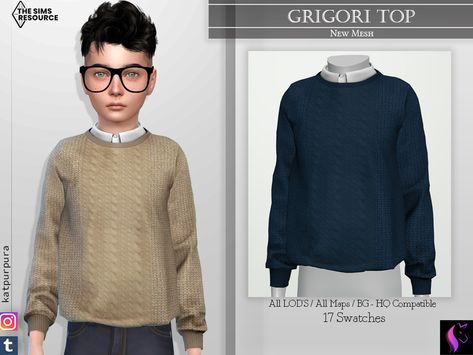 KaTPurpura's Grigori Top Katpurpura Sims 4, Male Child Sims 4 Cc, Sims 4 Cc Child Clothes Boy Patreon, Sims 4 Cc Toldders Clothes, Sims 4 Child Cc Boys, Sims4 Child Clothes, Sims Cc Child Clothes, Sims4 Cc Child Clothes, Sims 4 Mods Clothes Kids