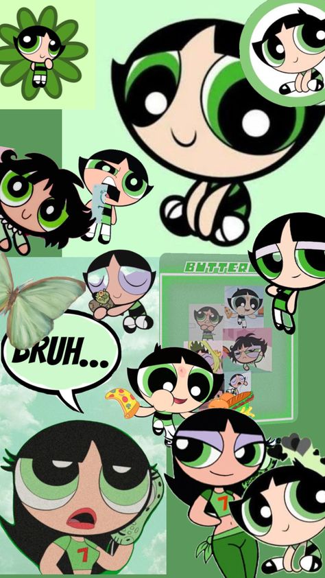 #buttercup #powerpuff #cute Powerpuff Buttercup, Super Power Girl, Buttercup Powerpuff Girl, Buttercup Powerpuff, Powerpuff Kızları, Blossom Bubbles And Buttercup, Powerpuff Girls Wallpaper, Jelly Wallpaper, Whatsapp Wallpaper Cute