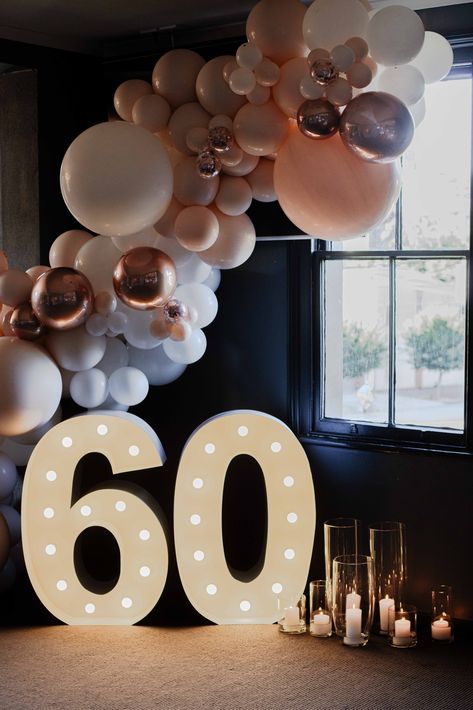 Birthday Party Decorations 60th, 60th Birthday Room Decorations, 60th Decorations Birthday, Party Themes For 60th Birthday, Planning A 60th Birthday Party, 60th Birthday Aesthetic, 60th Birthday Ideas For Mum, 60th Birthday Ideas Woman, Simple 60th Birthday Decorations