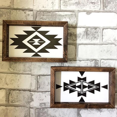 Boho Wall Decor/ Boho nursery decor bohemian decor wood Aztec Home Decor, Living Room Ideas Bohemian, White Wall Decor, Room White, Boho Nursery Decor, Trendy Living Rooms, Décor Boho, Ideas Living Room, Living Room White