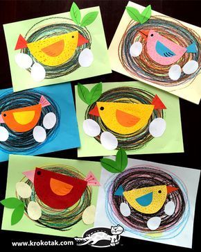 krokotak | BIRD NEST CRAFT Diy Nest, Påskeaktiviteter For Barn, Diy – Velikonoce, Pictures Of Birds, Bird Nest Craft, Classe D'art, Art Preschool, Preschool Art Projects, Spring Art Projects