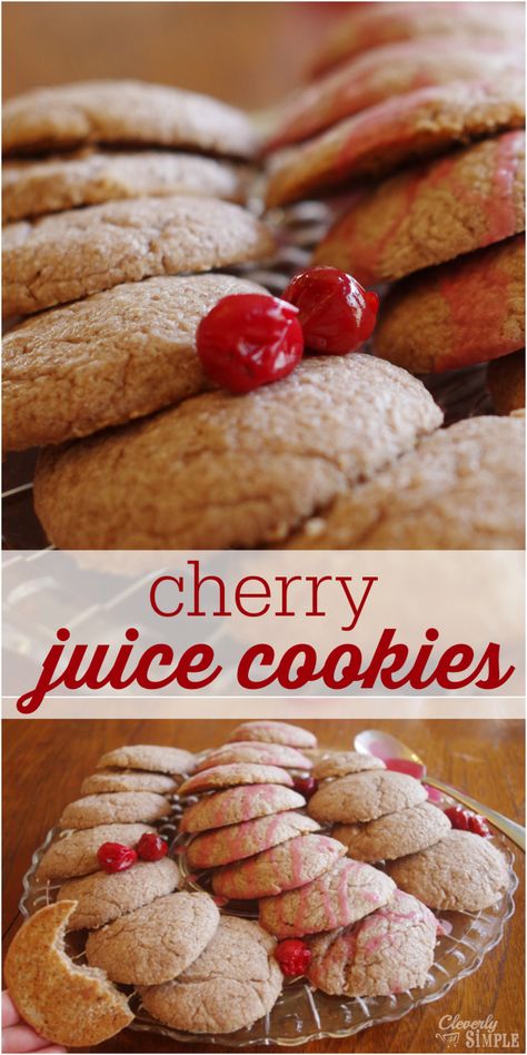 Cherry Juice Cookies made homemade!  The perfect cookie to entertain! - maybe not the healthiest but hey cherry juice is anti-inflammatory! Recipes Using Cherry Juice, Maraschino Cherry Juice Uses, Everything Cookies, The Perfect Cookie, Tart Cherry Juice, Cherry Recipes, Cherry Juice, Cherry Tart, Perfect Cookie