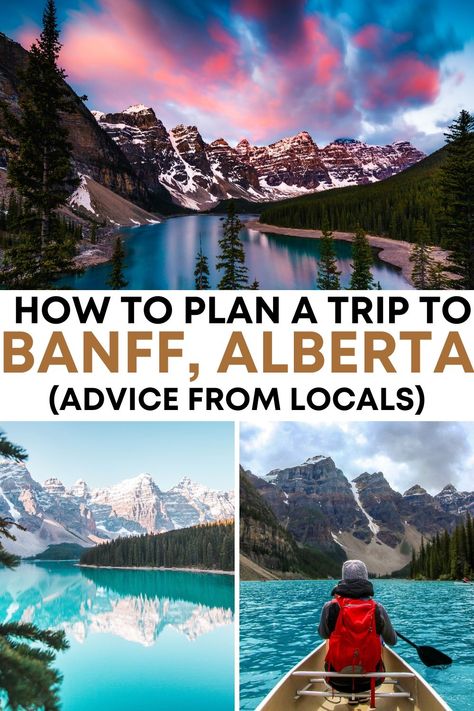 How to plan a trip to Banff National Park / Travel to Canadian Rockies / How to travel to Alberta / #BanffNationalPark #Alberta #Canada #Travel Canada Road Trip Map, Banff Road Trip Canadian Rockies, Things To Do In Alberta Canada, Banff National Park Hikes, Hiking In Canada, Banff Road Trip, Banff Alberta Canada, Canada Banff National Park, Travel Alberta