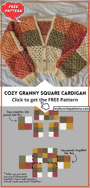 Explore 50 delightful Cottagecore crochet project ideas with free patterns. Create rustic home decor, cozy accessories, and whimsical toys inspired by Pola Kardigan, Jaket Crochet, Simpul Makrame, Pola Macrame, Tote Crochet, Granny Square Cardigan, Bolero Pattern, Square Cardigan, Men Crochet