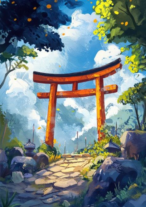 Japanese Torii Gate - Shaon Khalid Japanese Torii Gate, Tori Gate, Japanese Torii, Background Study, Japanese Shrine, Torii Gate, Shinto Shrine, Random Art, Khalid