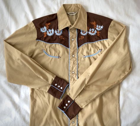 Western Shirt Pattern, Thrasher Outfit, Embroidered Western Shirt, 80s Western, Mens Western Wear, Vintage Western Shirt, Rodeo Outfits, Detailed Embroidery, Mens Fashion Urban