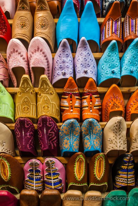 Friday - MOROCCO One of my favorite things to do while traveling is to visit the local markets. And, they don't come any more fascinating than the "souks" in Morocco. This photo was captured in Marrakesh / Marrakech. Photo © Copyright David Simchock / www.DavidSimchock.com #morocco #travel #travelphotography #travelphotographer #vagabondvistas #vagabonding #africa #northafrica #assignment #caravanedesertetmontagne @caravanedesertetmontagne #babouches #slippers #shoes #marrakesh #marake Marrocco Design, Marrakesh Aesthetic, Marocco Interior Design, Marrakech Morocco Aesthetic, Marrakesh Photography, Marocco Interior, Souk Marrakech, Morrocan Theme, Morocco Orange Aesthetic