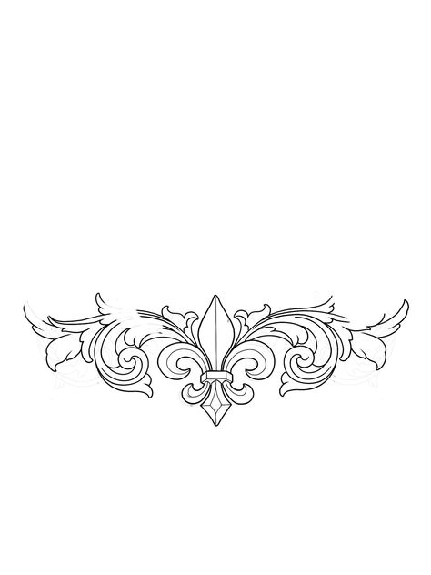 Filagry Tattoo Design, Small Filigree Tattoo, Filagree Design Tattoo, Filigree Neck Tattoo, Kanote Design, Baroque Tattoo Design, Tattoo Borders, Filigree Drawing, Filigree Outline