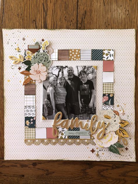 Scrapbook Single Photo Layout, Family Scrapbooking Ideas, Scrapbook Layout Using Scraps, 8x10 Scrapbook Layout Large Photos, Single Photo Scrapbook Pages, 4x6 Scrapbook Layouts, Two Picture Scrapbook Layout, Diy Scrapbook Pages Ideas, Scrapbook Sketches 12x12 1 Photo