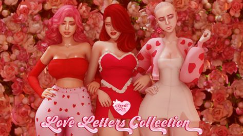 Sims 4 Valentines, Sims Funny, Free Sims, Play Sims, The Sims 4 Download, Heart Clothes, Daisy Dress, Best Sims, Romantic Outfit