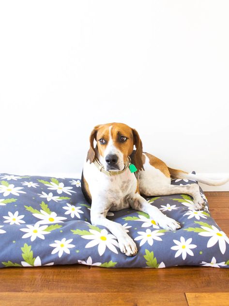 Diy Dog Bed Pillow, Make A Dog Bed, Dog Bed Sewing Pattern, Easy Dog Bed, Diy Pet Bed, Dog Kennel Cover, Washable Dog Bed, Diy Dog Bed, Covered Dog Bed