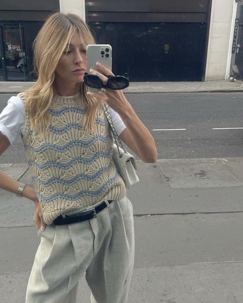 Camille Charriere Style, Trend Hairstyle, Camille Charriere, Argyle Vest, Outerwear Trends, Parisian Chic Style, Vest Tops, Debby Ryan, French Girl Style