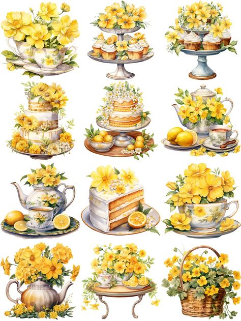 Yellow flower Stickers Crafts And Scrapbooking stickers kids toys book Decorative sticker DIY Stationery - AliExpress Cake Stickers, Spring Yellow, Scrapbook Printing, Flower Stickers, Cute Journals, Scrapbook Stickers Printable, Scrapbooking Stickers, Food Stickers, Diy Stationery