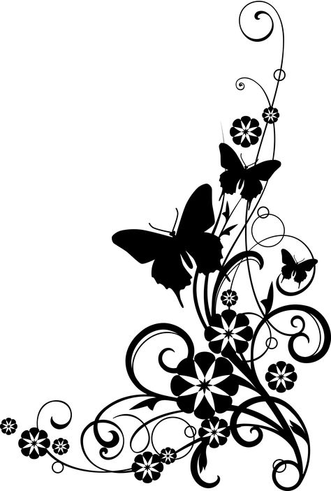 Evening Primrose Plant Care Guide ~ Oenthera | Auntie Dogma's ... Butterfly Border, Flower Border Clipart, Flower Border Png, Png Black And White, Border Png, Free Clipart Images, Butterfly Clip Art, Butterflies And Flowers, Black And White Flowers