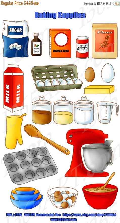 Flour Image, Baking Clipart, Kitchen Clipart, Master Chef, Cooking Ingredients, Baking Pan, Baking Flour, Baking Supplies, Kitchen Cooking