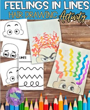 Let's explore the art of using line variety to express emotion!This successful early elementary  Feelings in Lines: Hair Drawing Activity, is specially crafted to kickstart the school year with fun and learning!Designed by an art educator for all educators, this engaging worksheet is perfect for fostering essential fine motor skills and early writing proficiency in young learners.This set includes 5 emotion warm up worksheets; happy, angry, silly, upset, surprised as well as a blank emotion for My Feelings Art Preschool, Vpk Art Activities, Draw Your Feelings Art, Directive Drawing For Preschool, Pattern Art Preschool, Emotions Art Activities, Emotion Art Kindergarten, Drawing For Preschoolers, Emotion Art For Kids