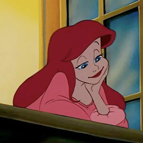 Pfp Princess, Red Hair Auburn, Pink Baddie Aesthetic Wallpaper, Ariel Icon, Red Head Cartoon, Ariel Cartoon, Baddie Aesthetic Wallpaper, Ariel Pictures, The Little Mermaid 1989