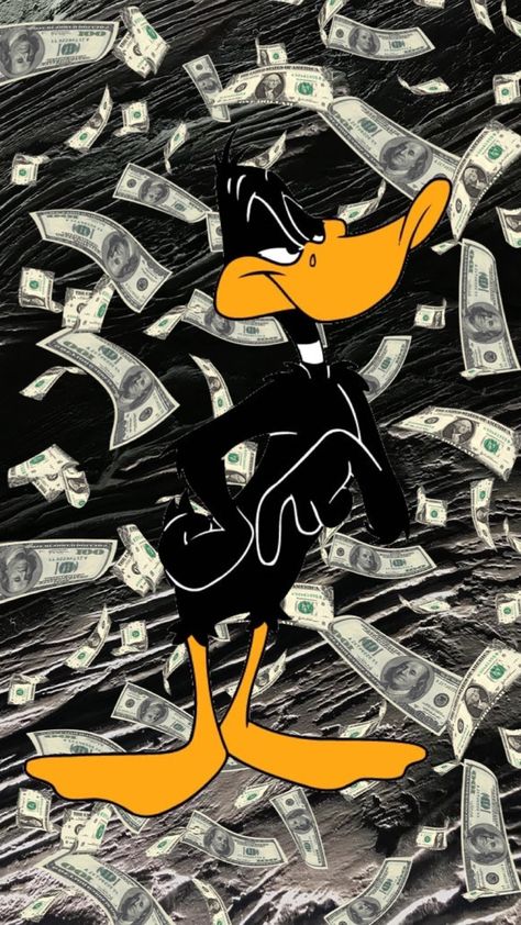 #daffi #duck Duffy Duck Wallpaper, Daphy Duck, Daffy Duck Money, Daffy Duck Wallpapers, Daffy Duck Quotes, Gang Wallpaper, Cartoons Wallpaper, Duffy Duck, Looney Tunes Wallpaper