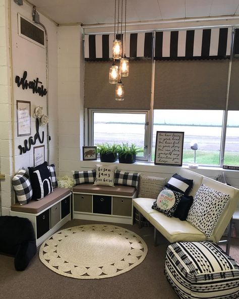 My classroom is officially decorated. #farmhouseclassroom #schoolgirlstyle #hobbylobby #targetstyle #amazonprime #iteachfourth Classroom 2023, Flexible Seating Classroom, Boho Classroom, Classroom Makeover, Teachers Lounge, Classroom Layout, Elementary Classroom Decor, Class Theme, Education Activities