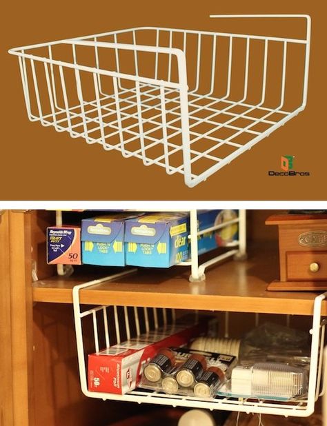 55 Genius Storage Inventions That Will Simplify Your Life -- A ton of awesome organization ideas for the home (car too!). A lot of these are really clever storage solutions for small spaces. Cheap Organization, Diy Organizer, Kitchen Design Diy, Small Kitchen Organization, Storage Idea, Small Pantry, Diy Kitchen Remodel, Decor Ikea, Interior Vintage