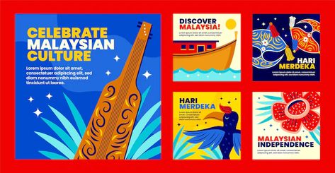 Free Vector | Free vector | happy hari merdeka independence day poster Malaysia Independence Day, Malaysia Day, Independence Day Poster, Random Designs, Creative Agency, Drawing Ideas, Independence Day, Graphic Resources, Poster Design