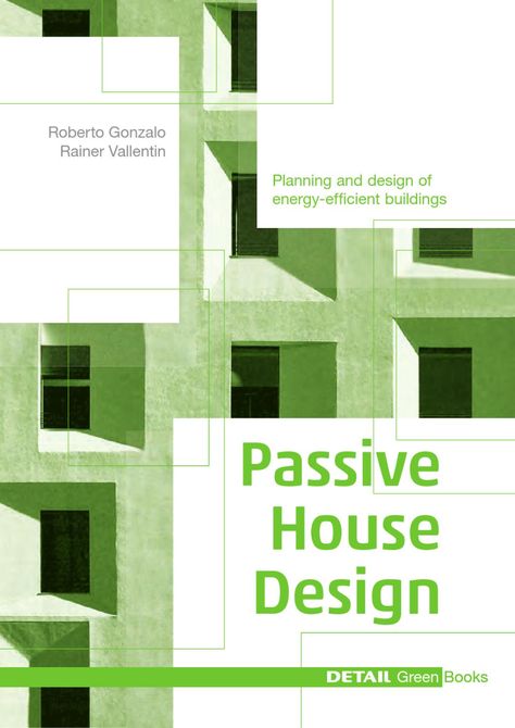 Passive House Design gives readers confidence in dealing with the passive house standard from the very first design draft. It shows how much scope for design there is in passive houses and explains design strategies that lead to better passive buildings. Detailed documentations of both residential and non-residential buildings illustrate how design, construction and building technology combine in passive houses. Chapters on building physics, building services engineering and energy balancing pro Energy Efficient House Plans, Passive Solar House Plans, Solar House Plans, Sustainable Houses, Furniture Picture, Passive House Design, Eco House Design, Passive Solar Homes, Energy Efficient Buildings