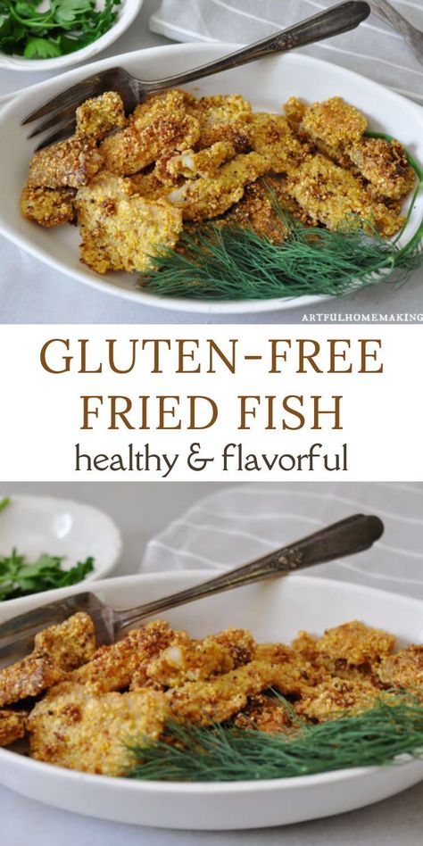 Try this gluten-free fried fish recipe for a deliciously healthy meal idea! Gluten Free Breading For Fish, Gluten Free Fried Fish Recipes, Burbot Recipe, Gluten Free Fish Fry, Paleo Fried Fish, Healthy Fried Fish, Gluten Free Fried Fish, Gluten Free Fish Batter, Lake Trout Recipes