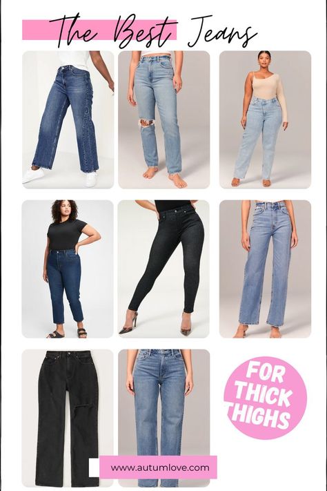 mom jeans for thick thighs best shein jeans for thick thighs best jeans for fat knees best agolde jeans for thick thighs small waist big thighs problem asos jeans for big thighs best jeans for big thighs uk best jeans for curvy women Loose Jeans For Thick Thighs, Pants For Thick Thigh, Thick Thigh Jeans, Wide Leg Jeans For Thick Thighs, Best Jeans For Big Thighs, Jeans For Wide Hips And Thighs, Thick Thigh Outfits Skirt, Best Curvy Jeans, Best Jeans For Thick Thighs