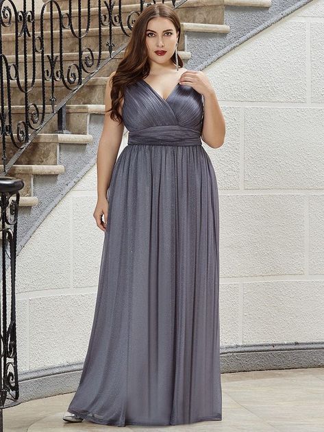 Double V Neck Maxi Long Plus Size Sparkly Evening Dresses for Party #firefighters #dogs #cats mother baby, mother of the bride, mother gifts, dried orange slices, yule decorations, scandinavian christmas Evening Party, A Line Skirt, Evening Dress, Homecoming, Evening Dresses, A Line, Plus Size, V Neck, Dresses