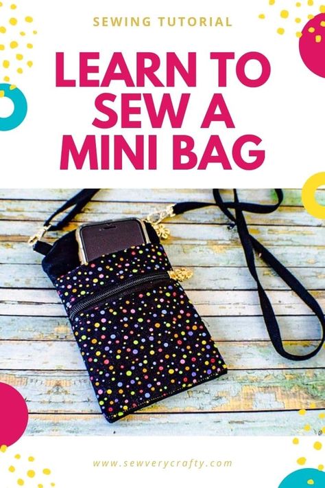 Learn to Sew a Mini Cross Body Bag - Diy Cross Body Purse, Sew A Cross Body Bag, Cross Body Cell Phone Purse Pattern Free, Mini Cross Body Bag Pattern, Cell Phone Crossbody Bag Pattern, Cell Phone Cross Body Bag Pattern Free, Small Cross Body Bag Pattern Free, Cellphone Crossbody Bag, Small Crossbody Bag Pattern Free