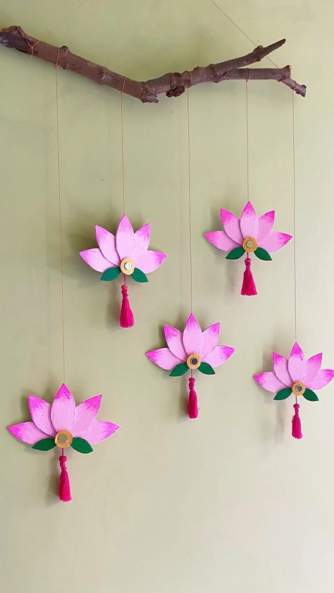 Crafting Corner: Design Ideas for Your Ultimate Workspace Janmashtami Decoration, Diwali Decorations At Home, Cardboard Crafts Diy, Diy Diwali Decorations, Flower Decorations Diy, Paper Craft Ideas, Diwali Craft, Diwali Diy, Art And Craft Videos