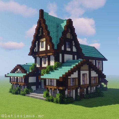 Minecraft Kale, Minecraft Hus, Construction Minecraft, Minecraft Building Guide, Case Minecraft, Minecraft Mansion, Minecraft Structures, Bangunan Minecraft, Minecraft House Plans