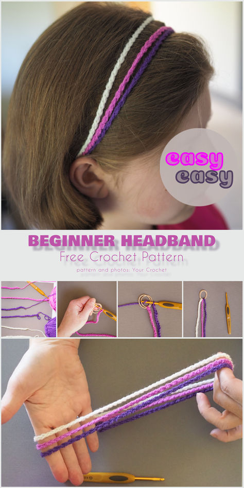 Are you learning to crochet and looking for a quick project to practice new skills? Or maybe you need a quick headband pattern matching your yoga or sports outfit perfectly? I got you covered: this easy crochet headband will take you less then 15 minutes to make! Easy Crochet Headband, Plushies Crochet, Stitch Headband, Learning To Crochet, Headband Crochet Pattern, Amigurumi Plushies, Easy Crochet Headbands, Crochet Project Free, Crochet Summer Hats