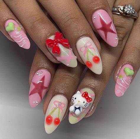 Pucca Nails, Mismatch Nails, Gel X Nail, Dream Nails, Nail Shop, Nail Art Inspiration, Types Of Nails, Ely, Nail Art Diy