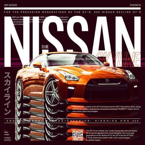 Classic Cars Graphic Design, Car Graphic Design Ideas, Automotive Graphic Design, Car Poster Design Graphics, Car Show Poster, Car Typography, Gtr Poster, Jdm Poster, Car Graphic Design