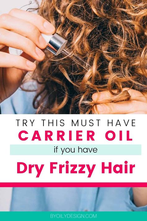 It totally surprised me that I could make a DIY hair oil that was all natural and actually works. Plus it doesn't cost a fortune. Using a Carrier oil has helped me tame my dry frizzy hair so I don't always have to wear it in a pony tail to keep it under control. But picking the right carrier oil is key! Carrier Oils For Hair, Oils For Your Hair, Hair Growth Oil Recipe, Diy Beard Oil, Diy Hair Oil, Oil For Curly Hair, Essential Oil Beauty, Olive Oil Hair, Dry Frizzy Hair