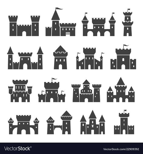 Castle Sillouhette, Castle Silhouette Medieval, Fantasy Silhouette, Castle Clipart, Castle Vector, Castle Silhouette, Ancient Castle, Cat Castle, Castle Illustration