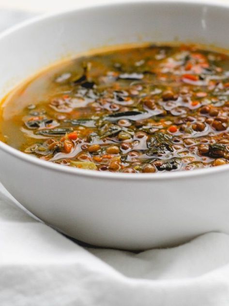 International Soups, Thm Soup, Lentil Soup Recipe Healthy, Italian Lentil Soup Recipe, Healthy Lentil Soup, Italian Lentil Soup, Vegetarian Lentil Soup, Canned Lentils, Lentil Soup Recipe